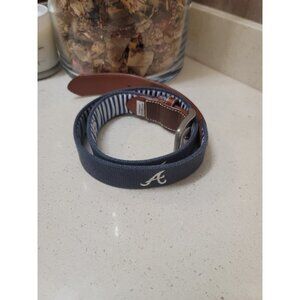 Peter Millar Crown Atlanta Braves Contrast Belt Size 32 Golf navy